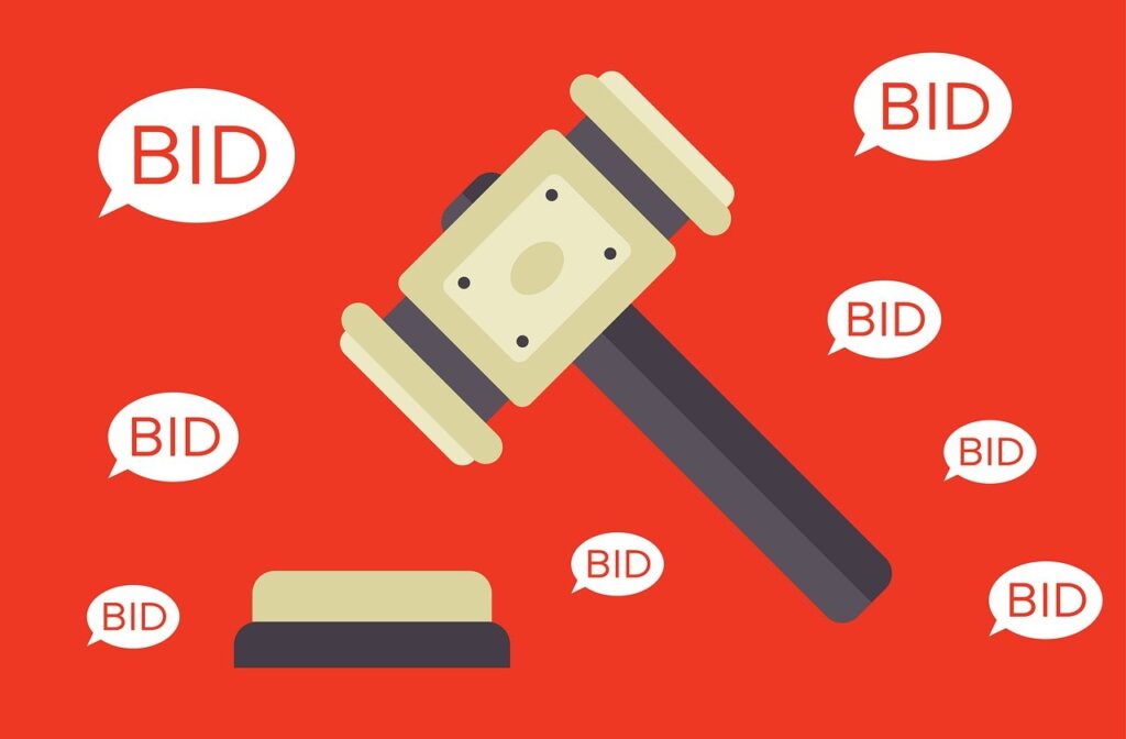 Bid, Auction gavel