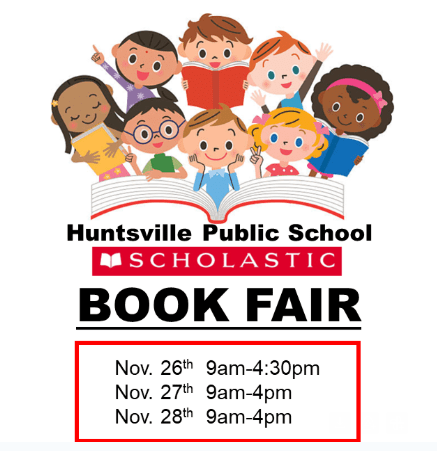 SIgn for scholastic - with dates and time for book fair